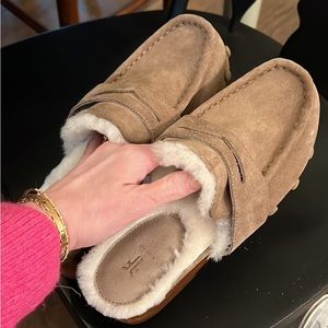 Frye suede clogs